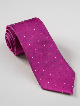 Cravata roz cu picouri [0]