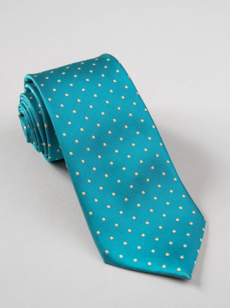 Cravata turcoaz cu picouri [0]