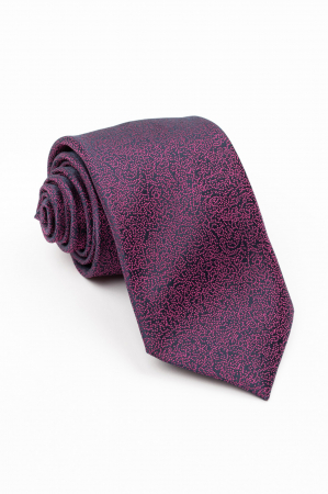 ACCESORII - Cravata bleumarin cu insertie fucsia