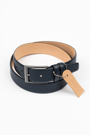 CURELE - Curea piele naturala bleumarin pepit PRIME
