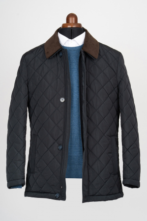 IMBRACAMINTE BARBATI - Geaca barbati slim fit bleumarin matlasat