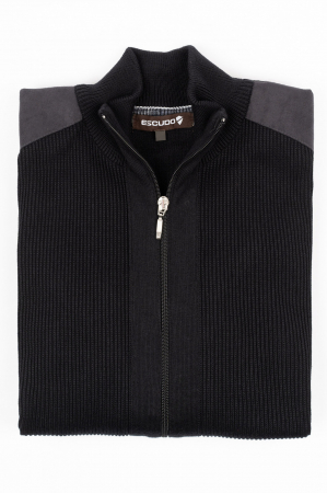 JACHETE - Jacheta cu fermoar barbati neagra regular fit