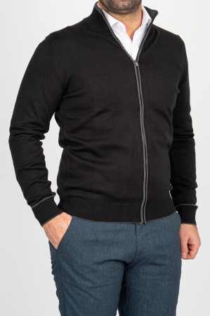 JACHETE - Jacheta cu fermoar barbati neagra slim fit