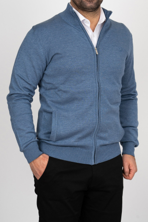 JACHETE - Jacheta cu fermoar barbati slim fit jeans