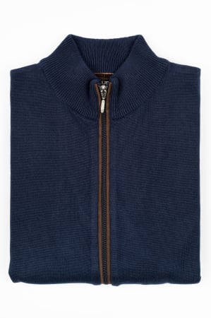 JACHETE - Jacheta cu fermoar barbati regular fit bleumarin