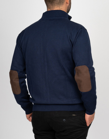 Jacheta cu fermoar barbati regular fit bleumarin [2]