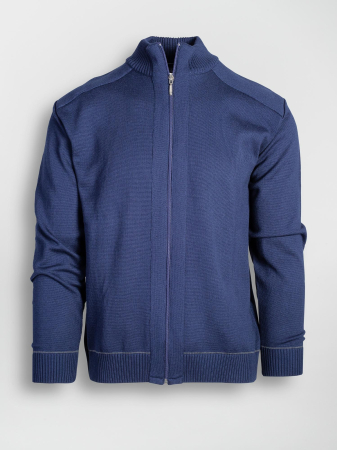 Jacheta cu fermoar regular bleumarin [0]