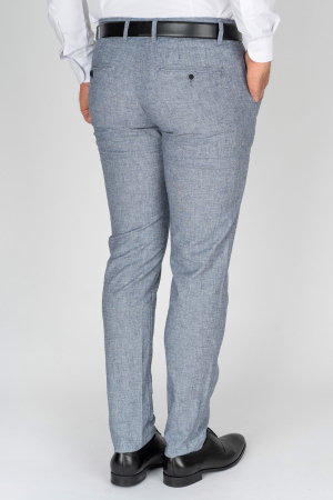 Pantaloni barbati chino slim gri pepit [2]
