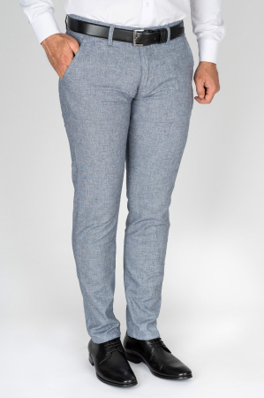 SLIM CASUAL (BUMBAC) - Pantaloni barbati chino slim gri pepit