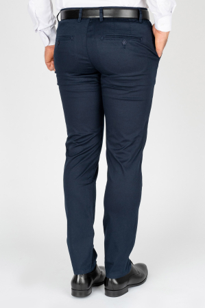 PANTALONI SLIM CASUAL (BUMBAC) - Pantaloni barbati chino slim navy