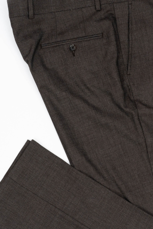 Pantaloni barbati stofa regular fit maro-pepit [3]