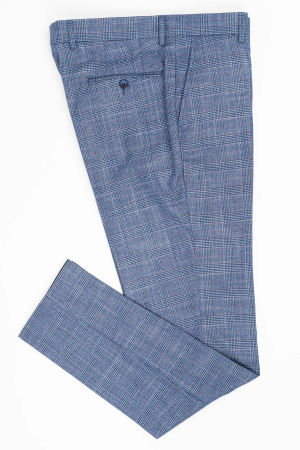 Pantaloni barbati stofa slim albastri caro [1]