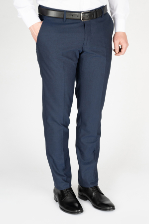 PANTALONI - Pantaloni barbati stofa regular fit bleumarin