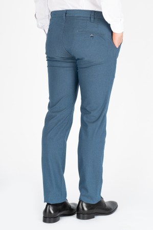 Pantaloni chino casual regular albastri [2]