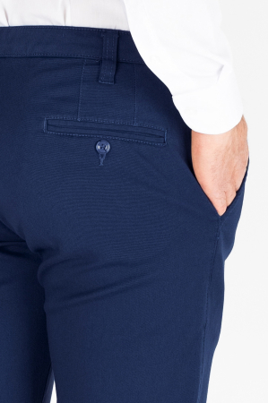 Pantaloni chino casual regular bleumarin [2]