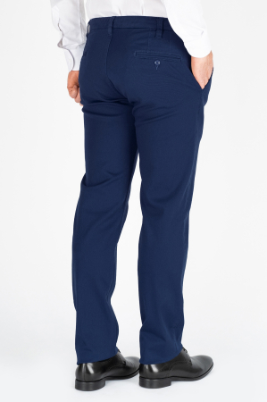 Pantaloni chino casual regular bleumarin [1]