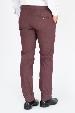 Pantaloni chino casual regular visiniu [2]