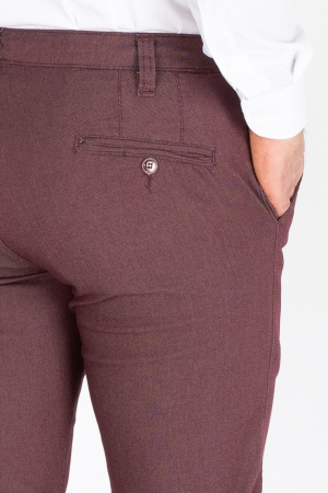 Pantaloni chino casual regular visiniu [1]