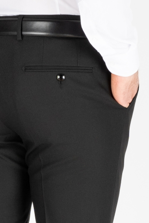 PANTALONI - Pantaloni barbati stofa regular fit negri