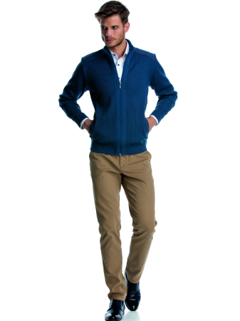 Pantaloni slim fit bej casual [2]