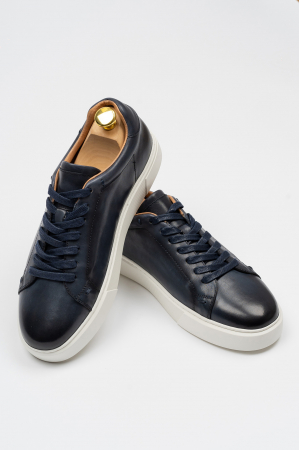 Pantofi barbati casual piele bleumarin  CONFORT [0]