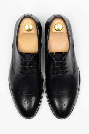 PANTOFI ELEGANTI - Pantofi barbati eleganti bleumarin-brogue piele CONFORT
