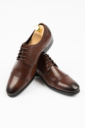 Pantofi barbati piele maro Derby [0]
