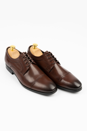 Pantofi barbati piele maro Derby [2]