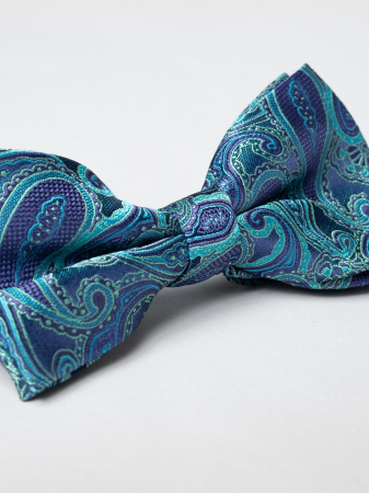 Papion mov cu turcoaz model floral [0]