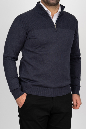 PULOVERE - Pulover barbati regular fit navy