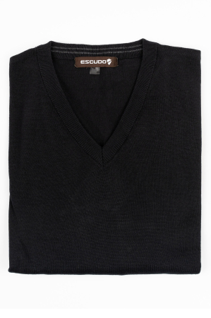 Pulover barbati regular fit  negru cu anchior