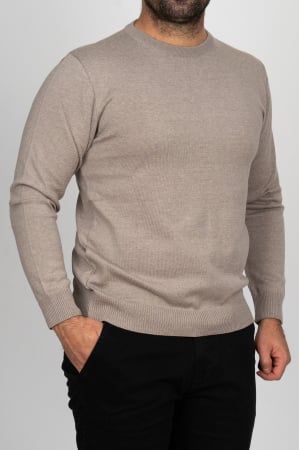 PULOVERE - Pulover barbati regular fit bej