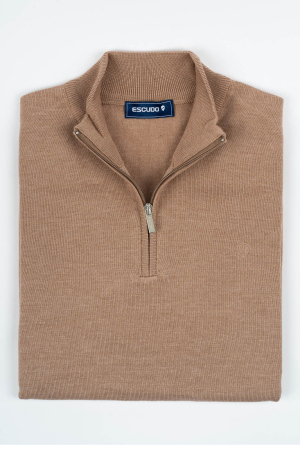 PULOVERE - Pulover barbati slim fit camel