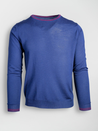 Pulover la baza gatului bleumarin slim fit [0]