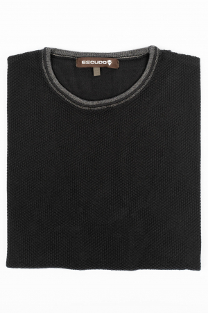 Pulover regular fit negru-pepit [1]