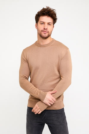 Pulover slim bej [0]