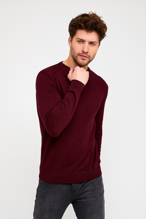 Pulover slim burgund-visiniu [3]