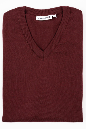 Pulover slim burgund-visiniu cu anchior [4]