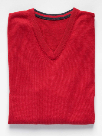 Pulover slim fit rosu cu anchior [3]