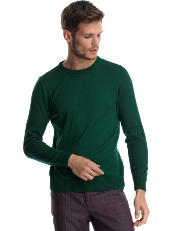 Pulover slim fit verde [0]