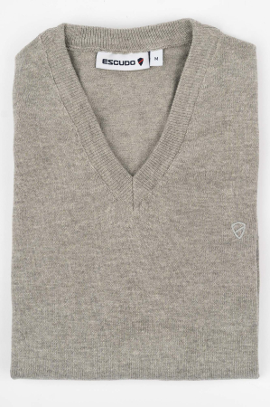 Pulover slim gri cu anchior [3]