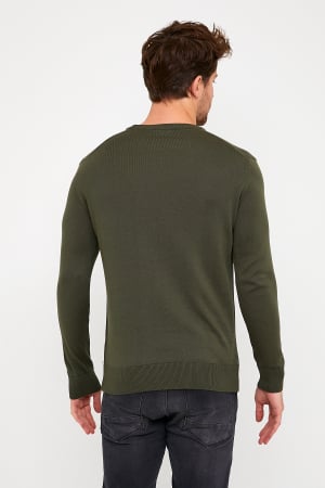 Pulover slim olive [5]
