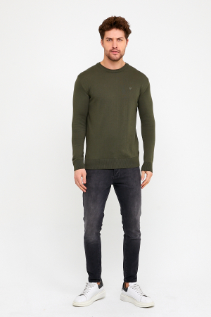 Pulover slim olive [1]