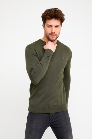 Pulover slim olive [0]