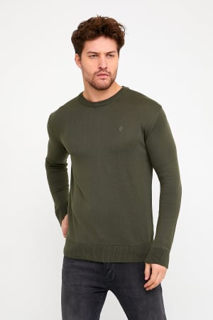 Pulover slim olive [2]