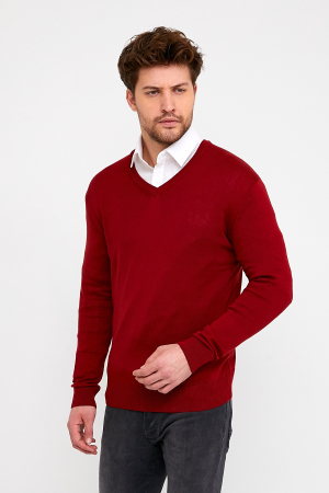 Pulover slim visiniu cu anchior [3]