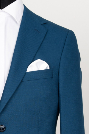 SACOURI - Sacou barbati turcoaz-pepit slim fit