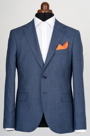 SACOURI - Sacou barbati slim fit bleumarin-pepit
