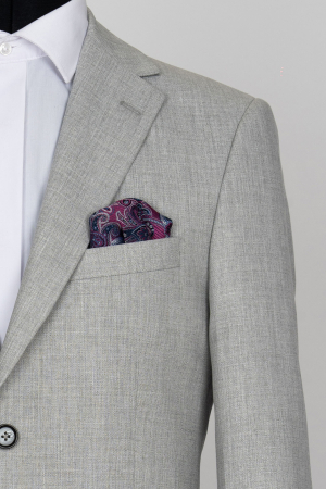 SACOURI SLIM FIT CLASICE - Sacou barbati slim fit gri-pepit