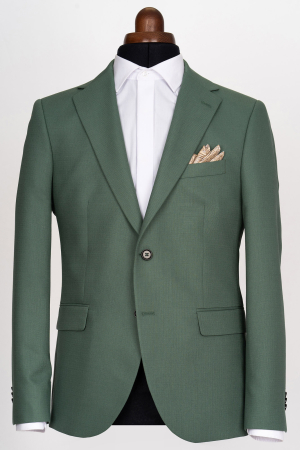 SACOURI SLIM FIT CLASICE - Sacou barbati slim fit verde - pepit